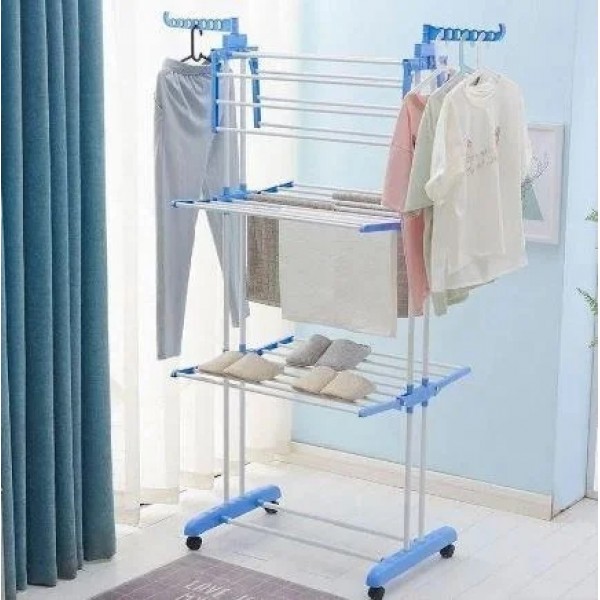 

Многоярусная складная сушилка для белья, вещей, одежды Garment rack with wheels