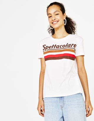 

Футболка Bershka L белый 4820227781034