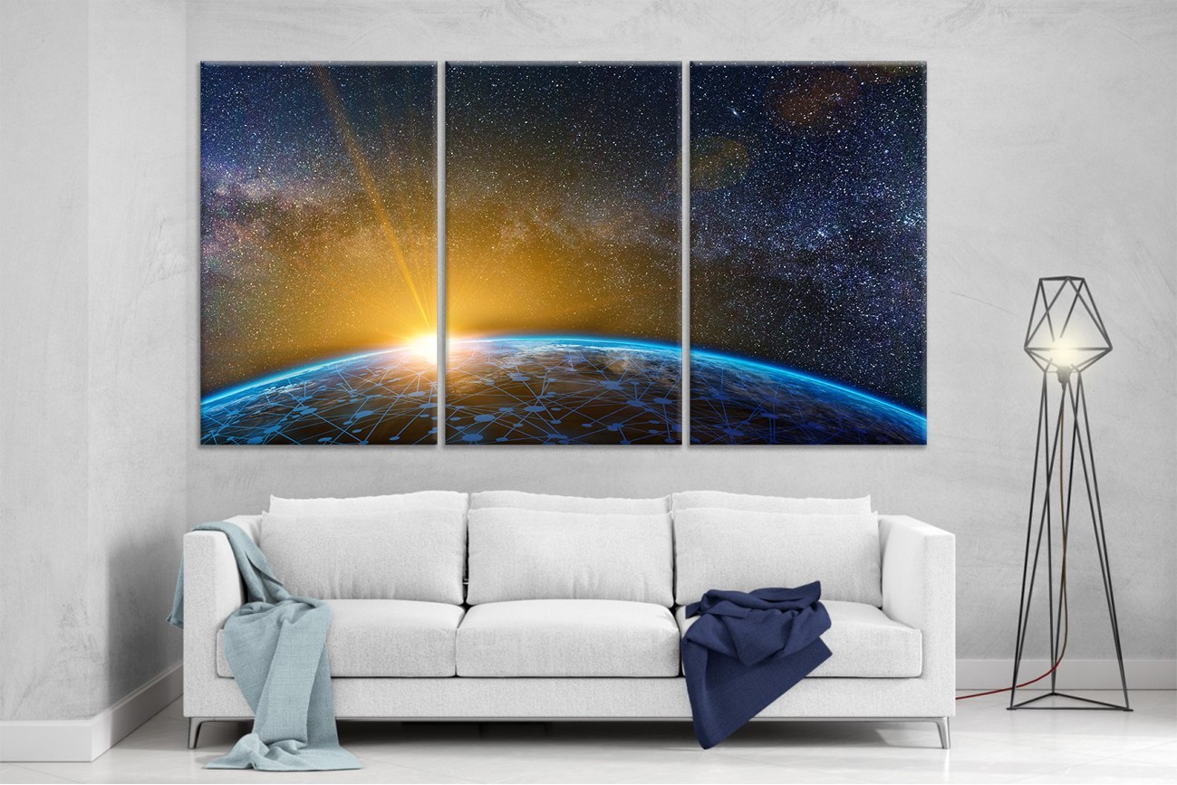 

Модульная картина на холсте DK Place из трех частей 167x99 см Рассвет (XL17)