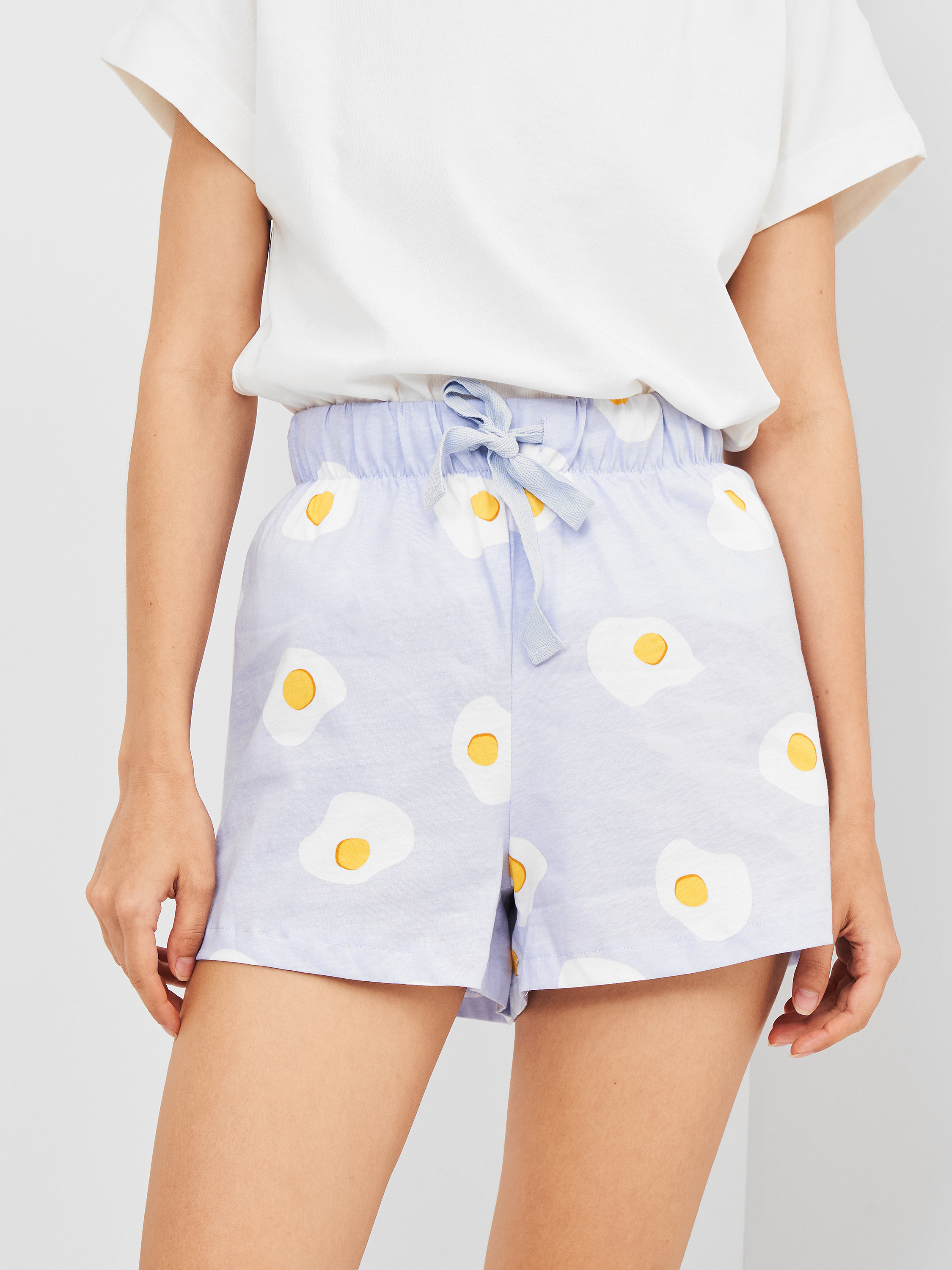 

Шорты для сна H&M 1207-8883312 M голубой принт
