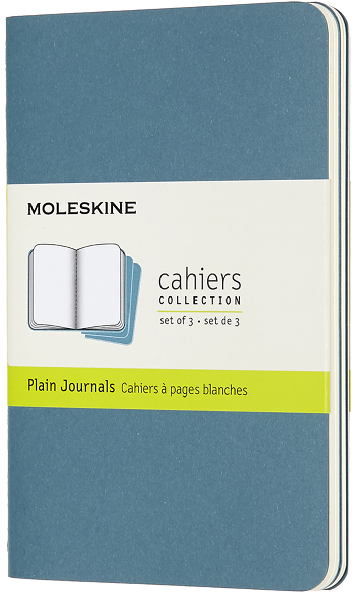 

Набор записных книг Moleskine Cahier 9 x 14 см 3 шт по 64 страницы без линовки Голубой (8058647629612)
