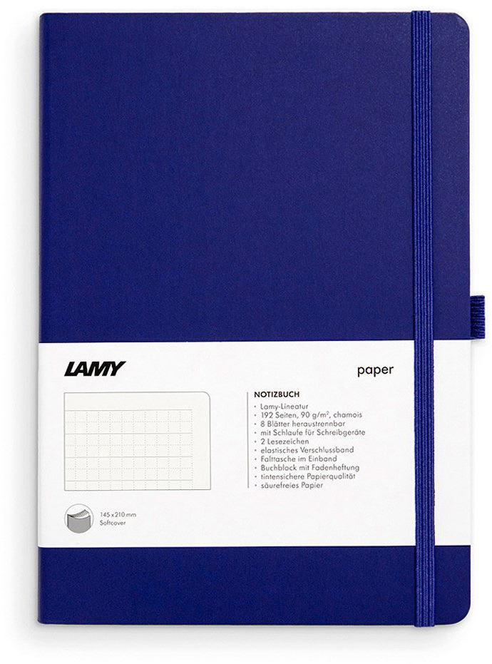 

Записная книга Lamy A5 192 страницы в линейку Синяя Мягкая (4014519721116)