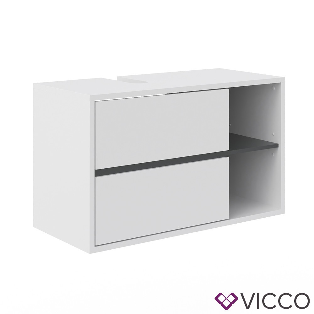 

Навесная тумба в ванную Vicco Viola, белый, антрацит