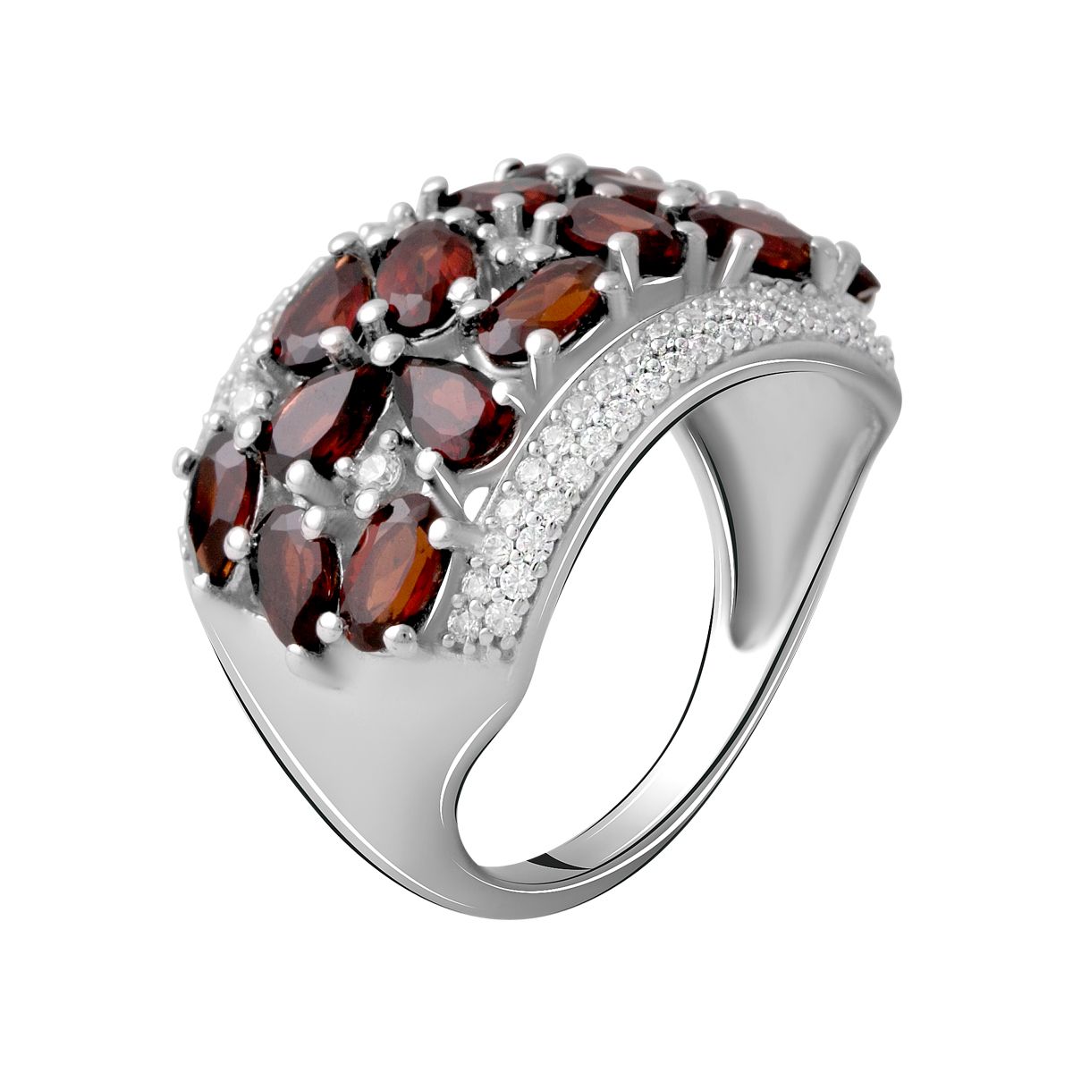 

Серебряное кольцо SilverLine с натуральным гранатом 4.663ct 18 размер