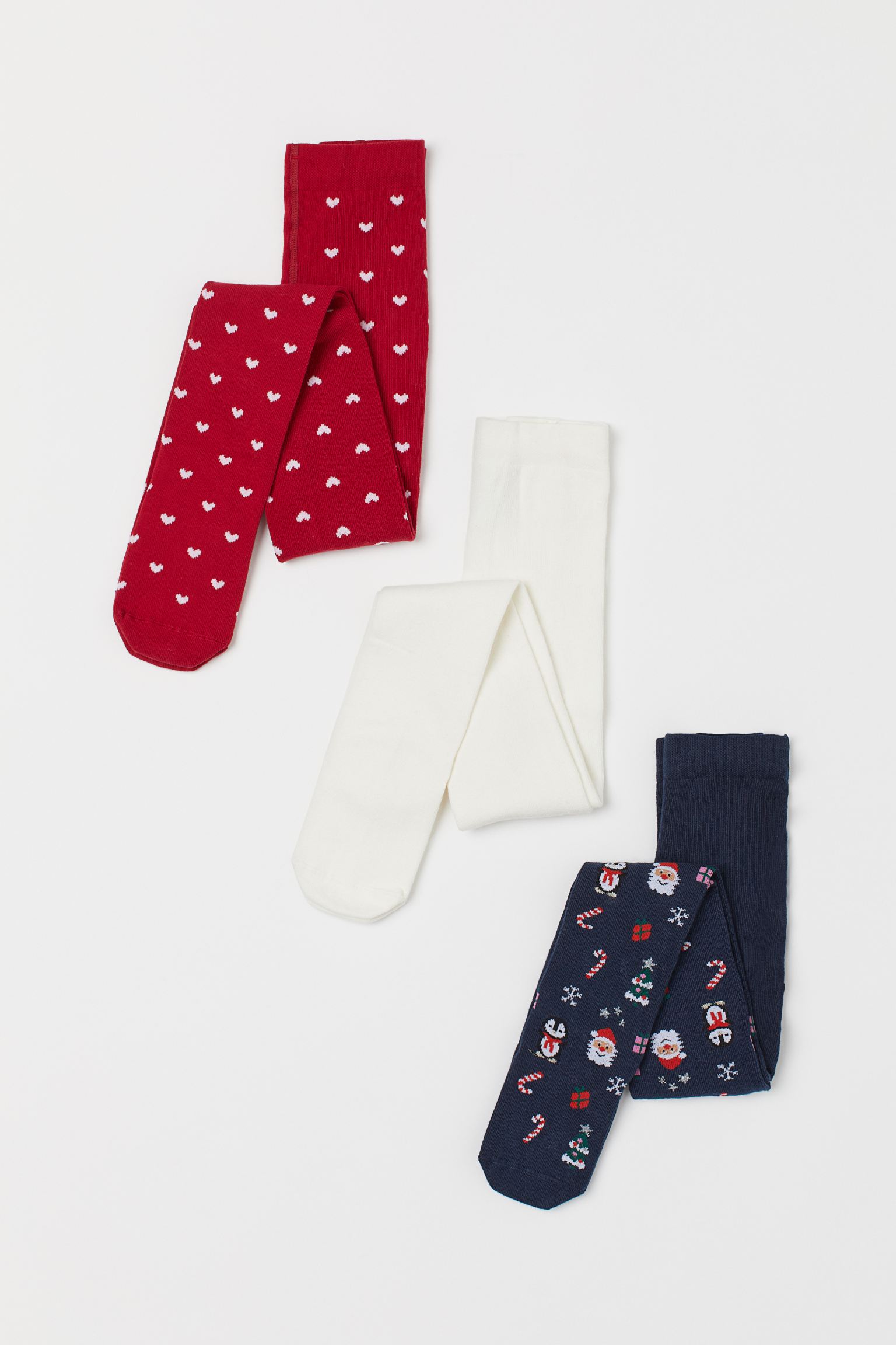 

Колготки H&M 2107-6655428 122-128 см 3 шт Красные/Белые