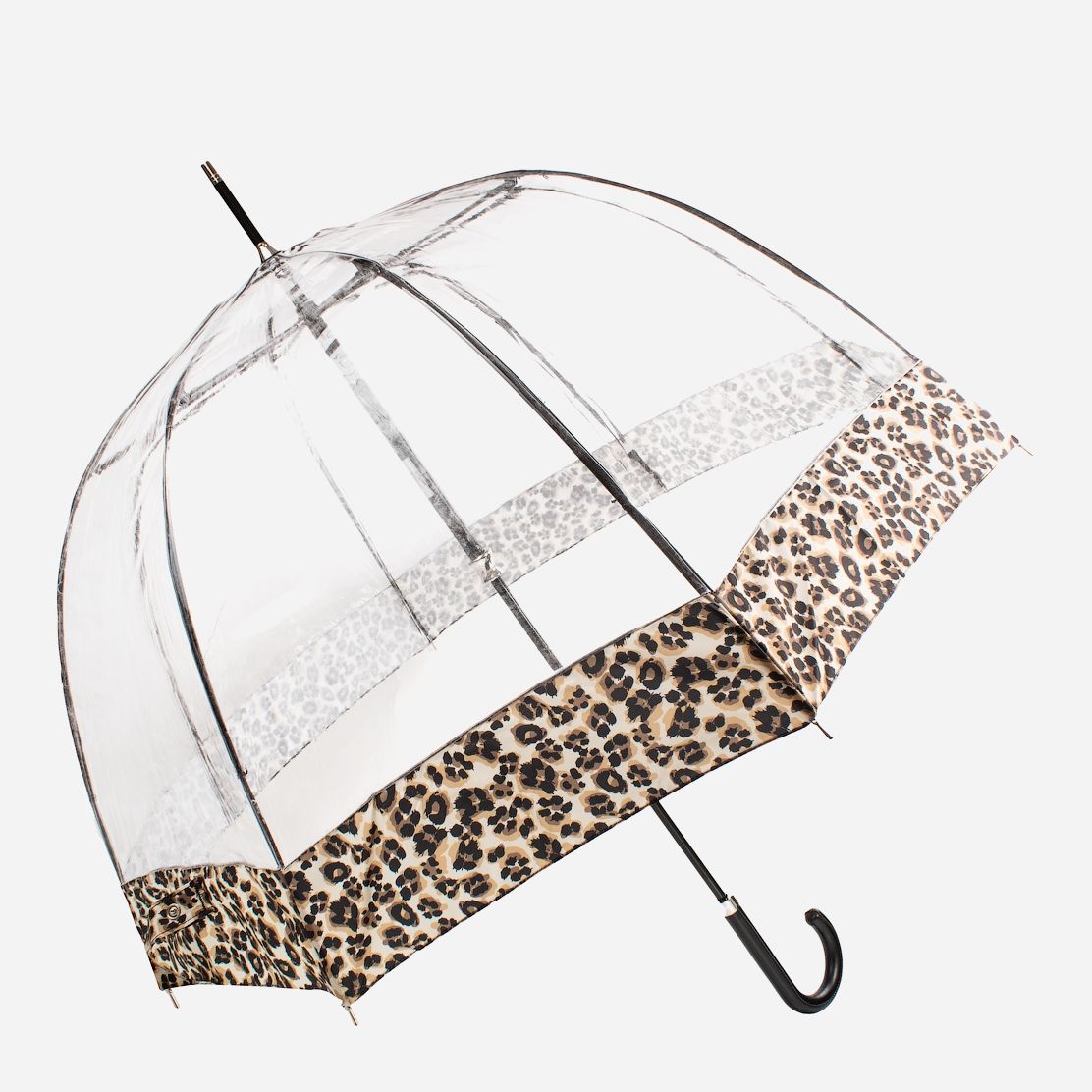 

Зонт-трость Fulton FULL866-Natural-leopard механический Прозрачный
