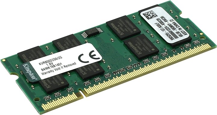 

Оперативная память Kingston SODIMM DDR2-800 2048MB PC2-6400 (KVR800D2S6/2G)