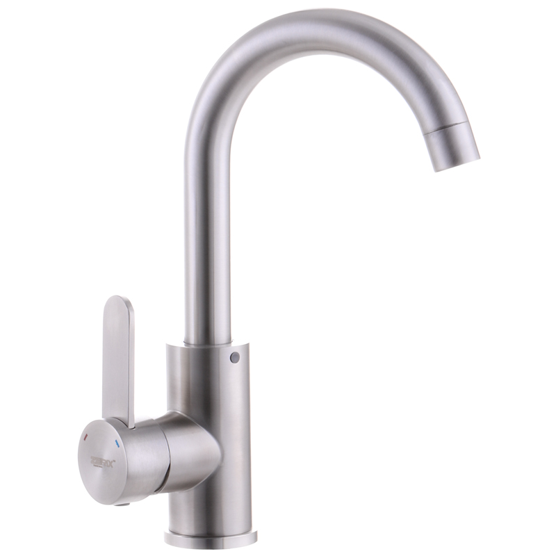 

Однорычажный кран Смеситель для раковины умывальника из нерж. стали SUS304 ZERIX LUM-001 (ZX3123)