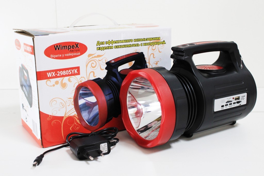 

Фонарь ручной аккумуляторный Wimpex WX-2980 с FM радиоприемником