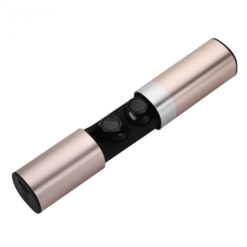 

Беспроводные bluetooth наушники HBQ S2 + чехол Power bank 1200 mah золотой