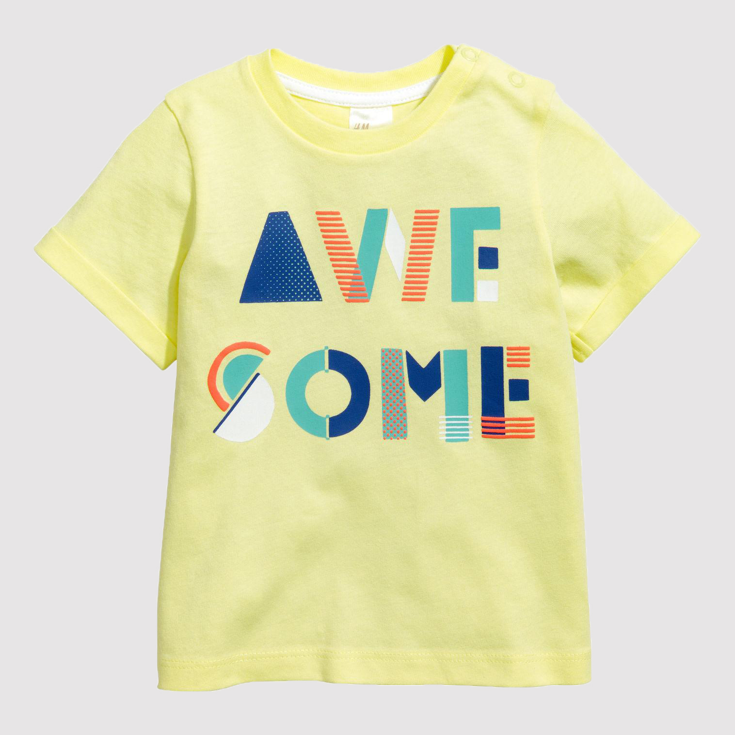 

Футболка H&M 4688265-AAQT 74 см Салатовая с принтом
