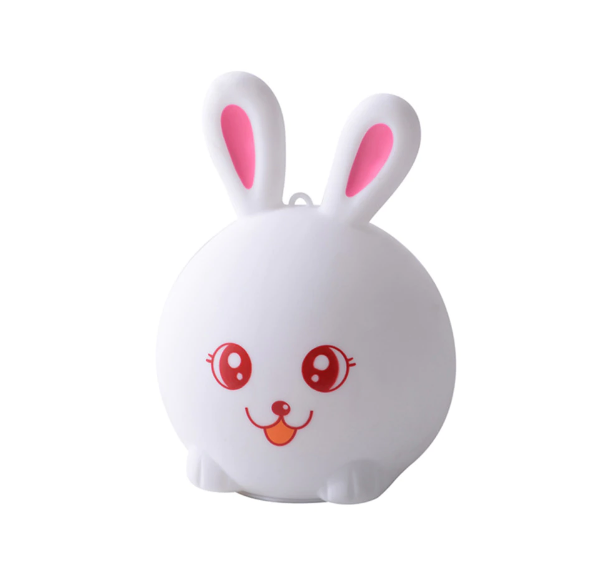 

Ночник 3DTOYSLAMP игрушка зайченок с розовыми ушами белый 16 цветов свечения регулировка яркости