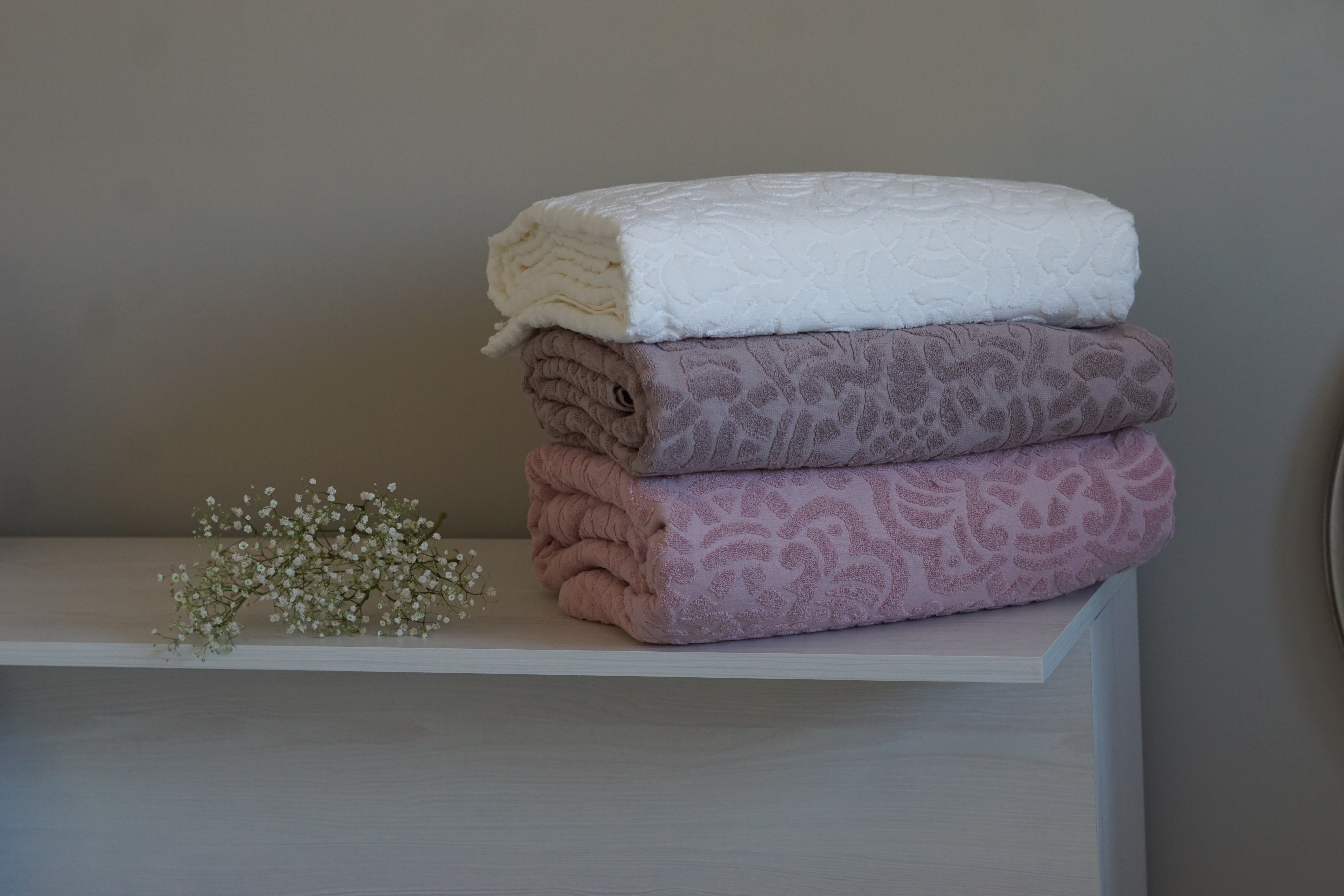 

Простынь махровая Tivolyo Home Elips евро рзовая 220х240