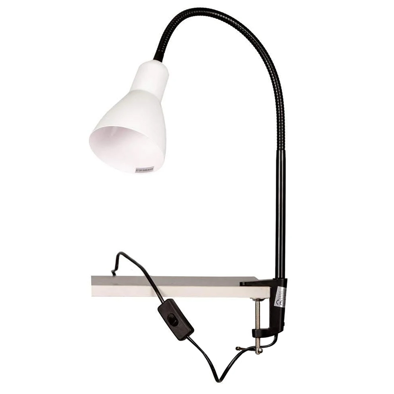 

Настільна лампа на струбцині Light House TY-16032 WH D110*L680 біла