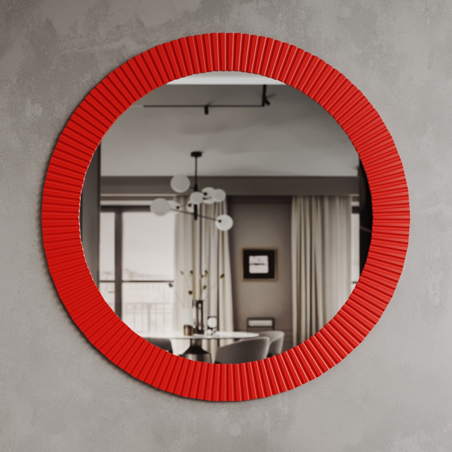 

Зеркало настенное Fenster Виано-915 Красное