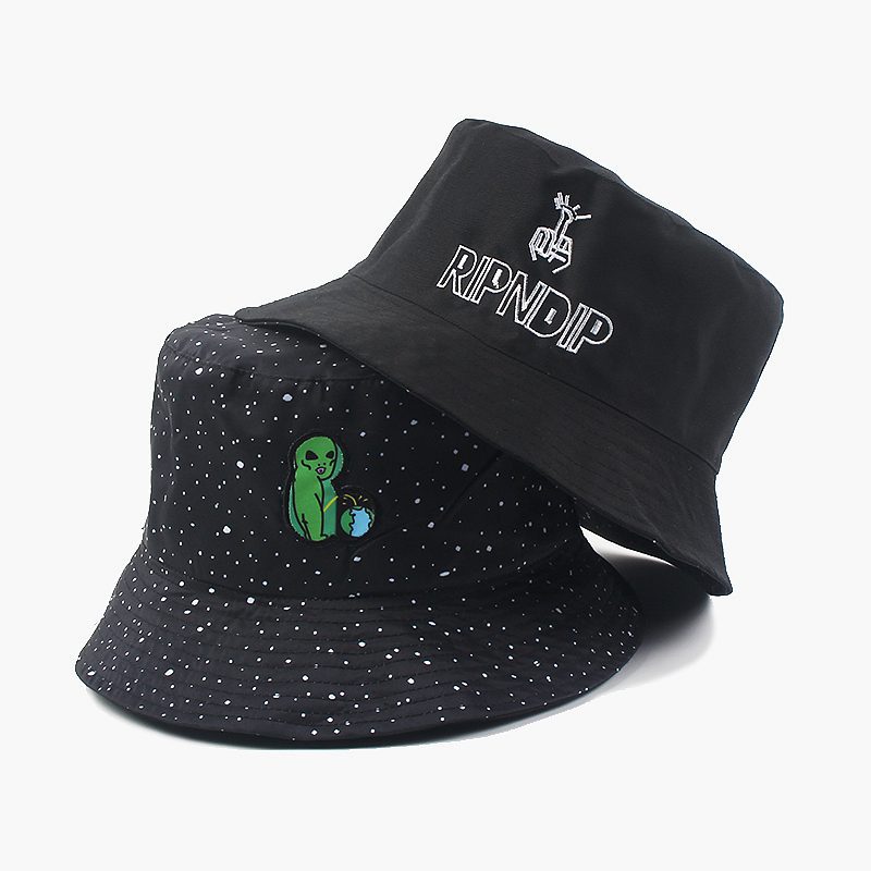 

Панама Bucket Hat Ripndip Alien с Инопланетянином Двухсторонняя Черная
