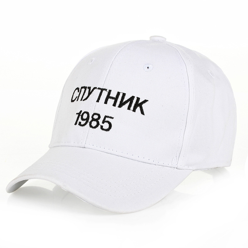 

Кепка Бейсболка Мужская Женская City-A с надписью Спутник 1985 Белая