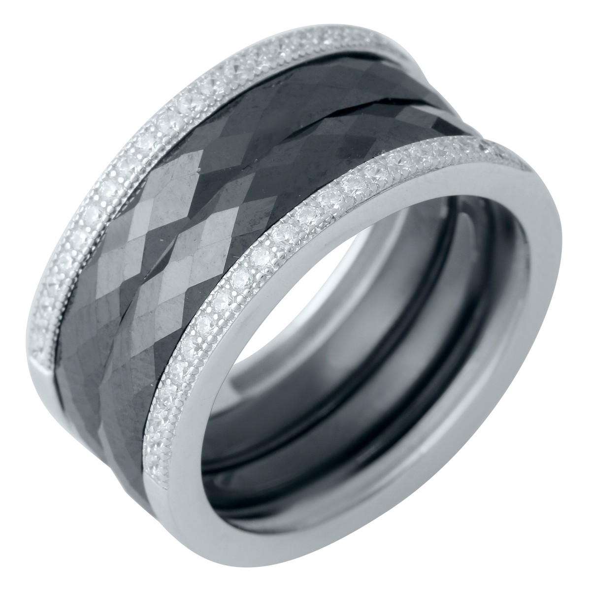 

Серебряное кольцо SilverLine с керамикой 16 размер