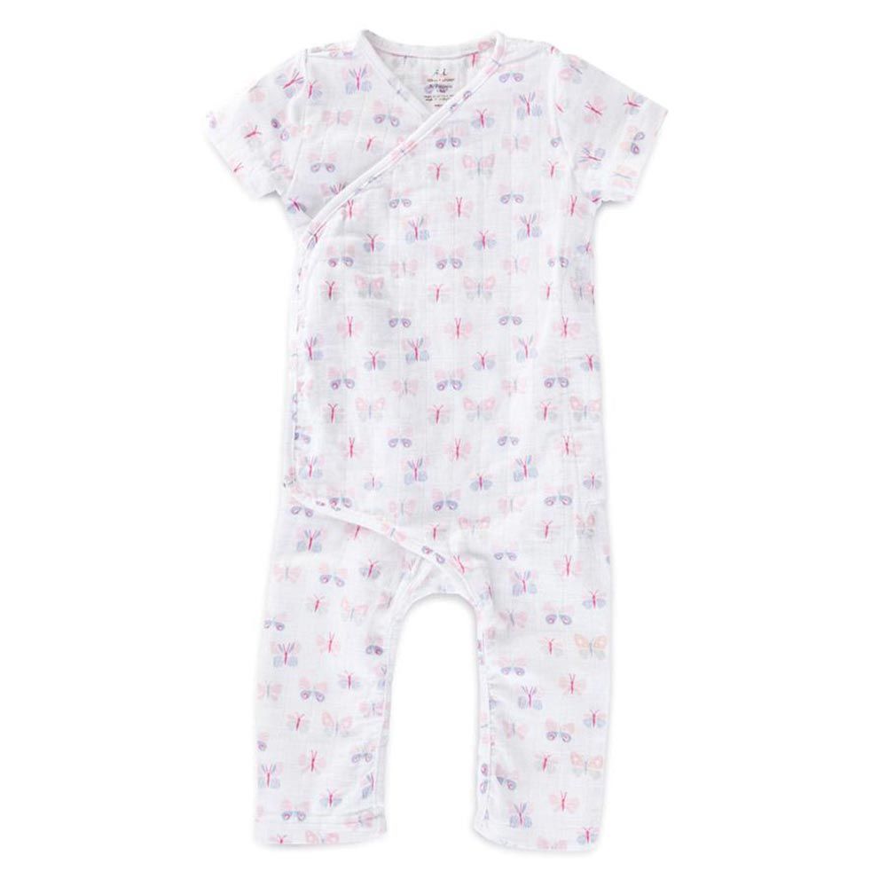 

Ползунки с открытыми ножками Aden&Anais 6-9 мес (74 см). Бело - розовый (АА 246205G-6306-6407-6508)