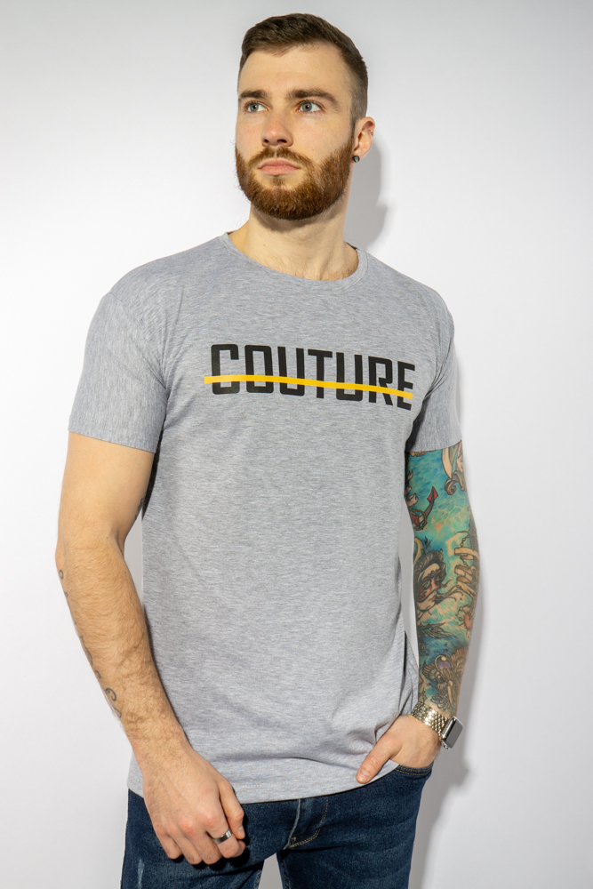 

Футболка с принтом на груди Time of Style 85F262 XXL Серый