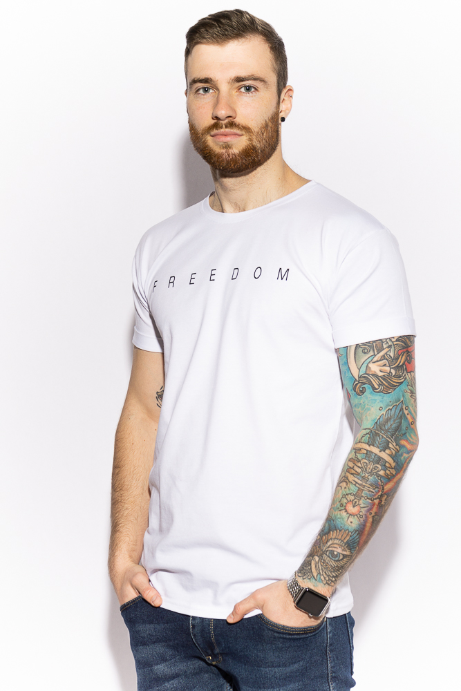 

Футболка с текстовым принтом Time of Style 85F397 XXL Белый