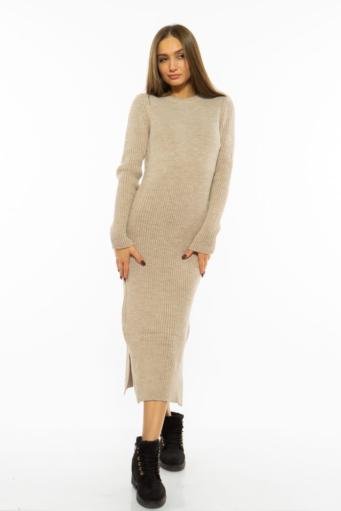 

Платье трикотажное Time of Style 615F2035 M-L Бежевый