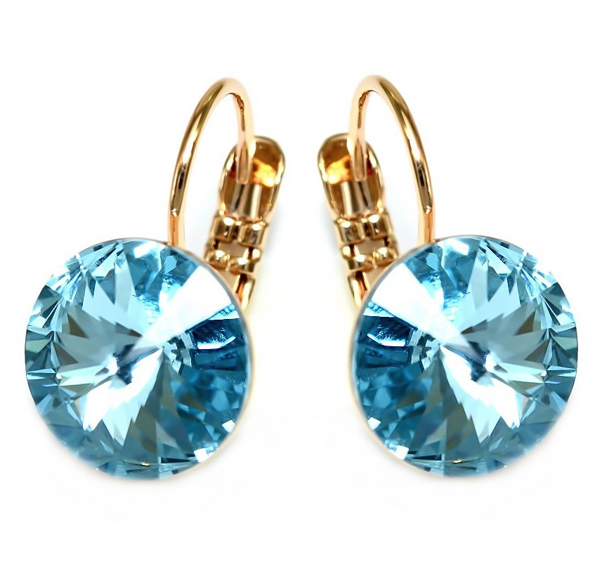 

Серьги Xuping с кристаллами Swarovski Медицинское золото Позолота 18К 1,9 см. хсс-183
