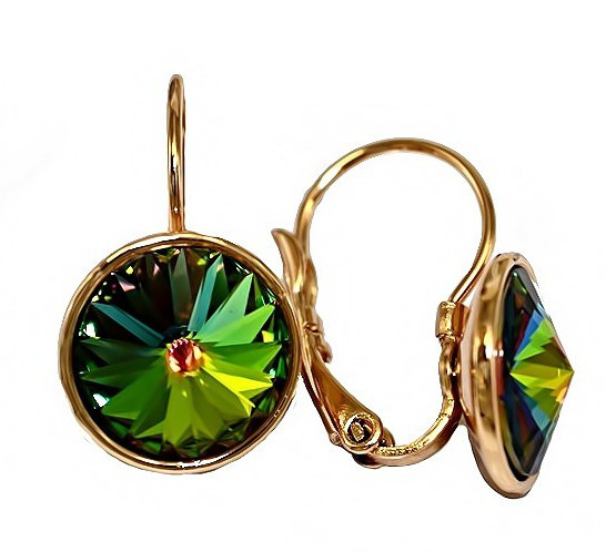 

Серьги Xuping с кристаллами Swarovski Позолота 18К 2,2 см. хсс-001