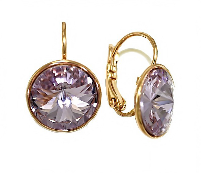 

Серьги Xuping с кристаллами Swarovski Позолота 18К 2 см. хсс-078