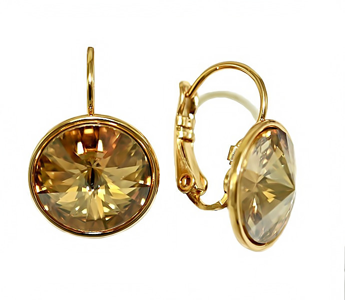 

Серьги Xuping с кристаллами Swarovski Позолота 18К 2 см. хсс-075
