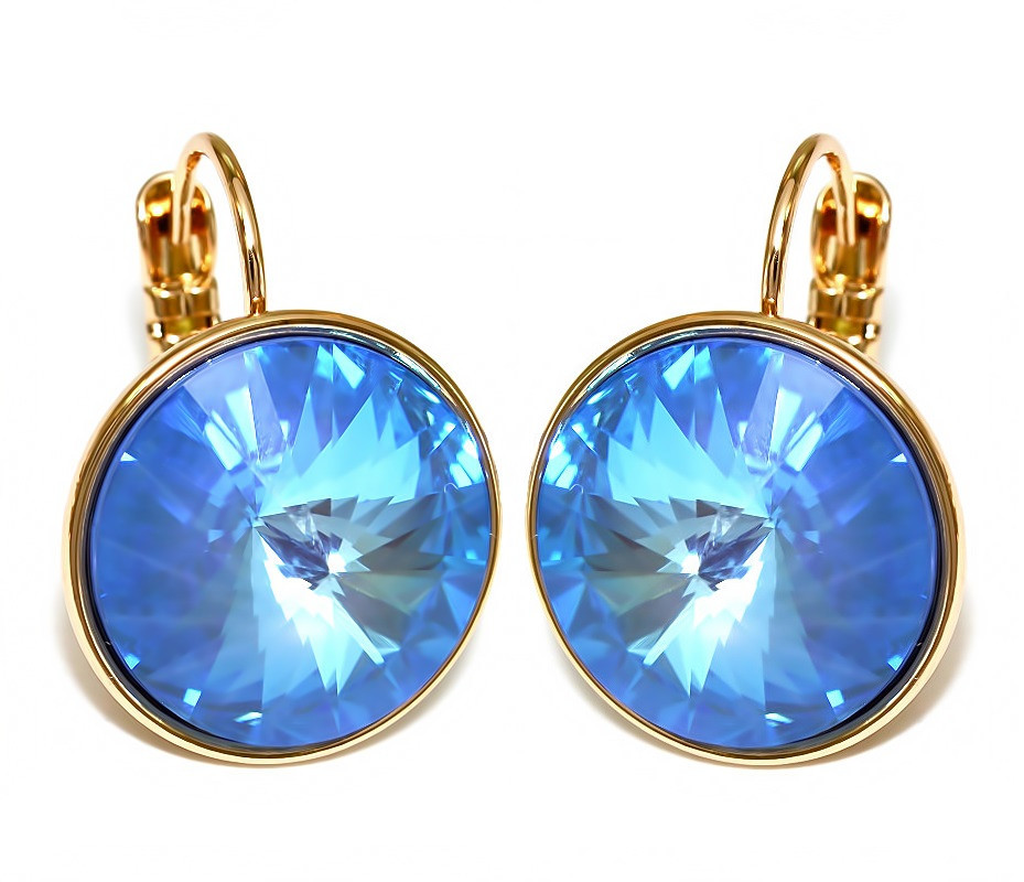 

Серьги Xuping с кристаллами Swarovski Медицинское золото Позолота 18К 2,1 см. хсс-072