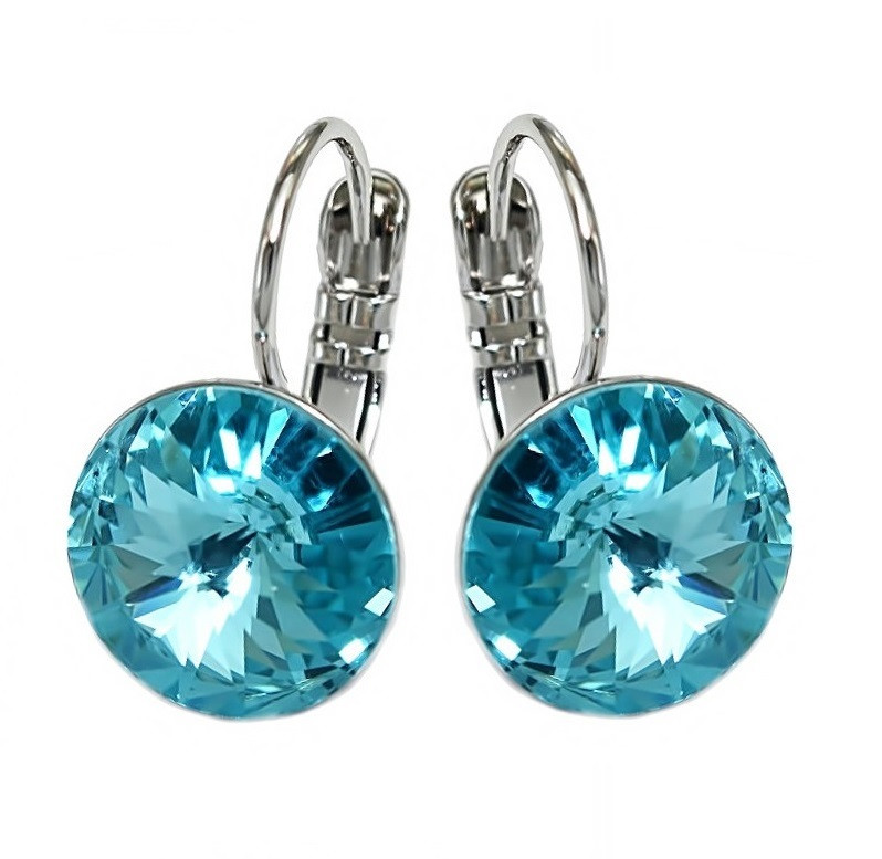 

Серьги Xuping с кристаллами Swarovski Медицинское золото Родий 1,9 см. хсс-143