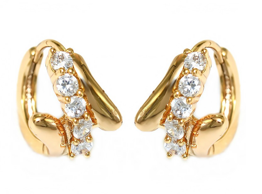 

Серьги Xuping с цирконами Позолота 18К 1,3 см. хс-2233