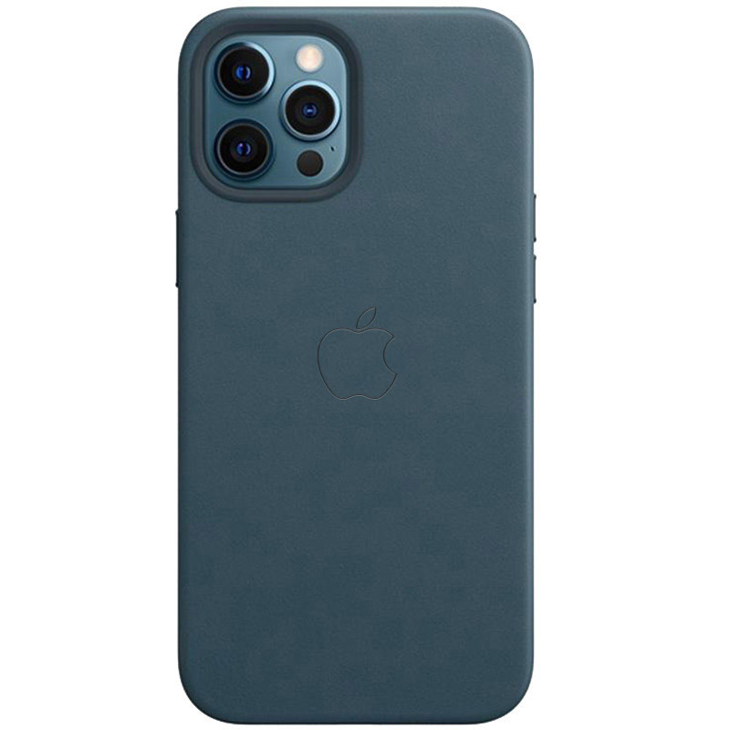 

Чехол Epik Leather Case AAA with MagSafe and Animation для Apple iPhone 12 Pro Max Кожаный Indigo Blue