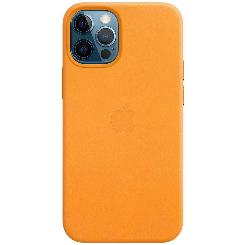 

Чехол Epik Leather Case AAA для Apple iPhone 12 Pro / 12 Кожаный Yellow