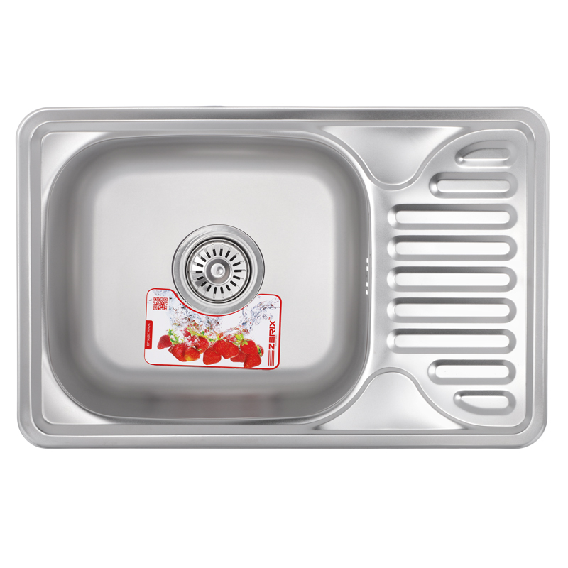 

Мойка кухонная ZERIX Z6642-08-180E (satin) (ZX1600)