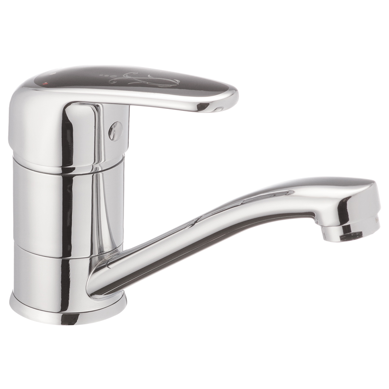 

Смеситель для кухни HAIBA MAGIC 555 (15 см) с черной ручкой (HB0671)