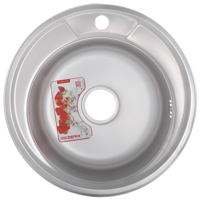 

Мойка кухонная ZERIX Z490-06-170E (satin) (ZX2618)