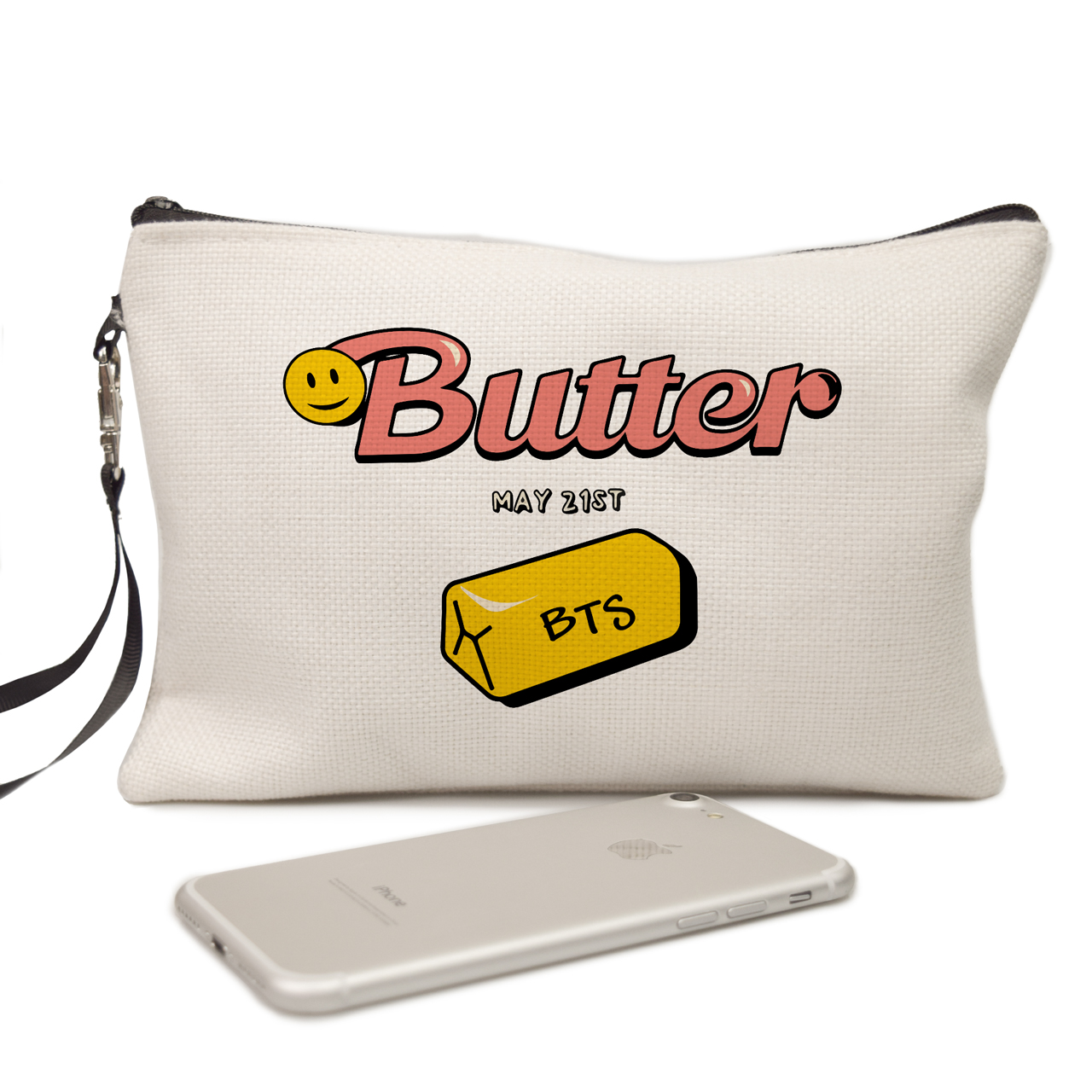 

Косметичка из натуральной ткани БТС (BTS Butter) Молочный (34407-3257)
