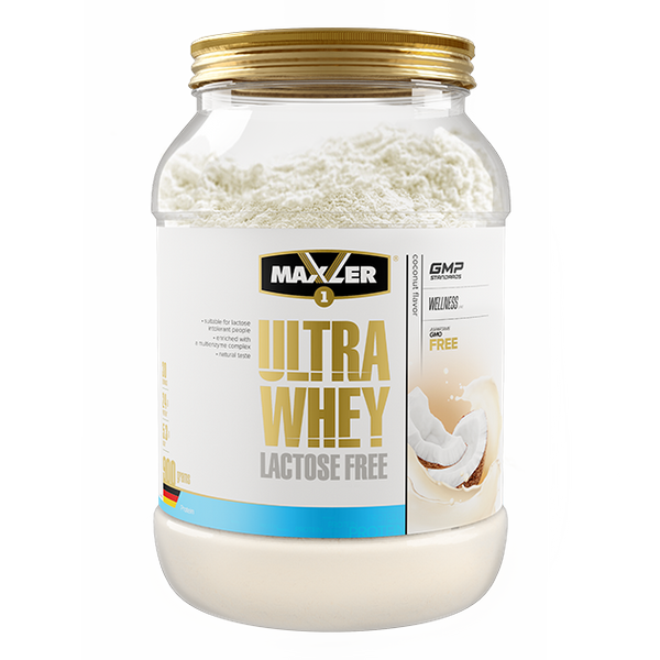 

Сывороточный протеин концентрат Maxler Ultra Whey Lactose Free 900 грамм Кокос