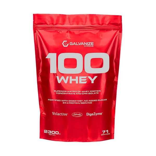 

Сывороточный протеин концентрат Galvanize Nutrition 100% Whey 2300 грамм пакет Французская ваниль