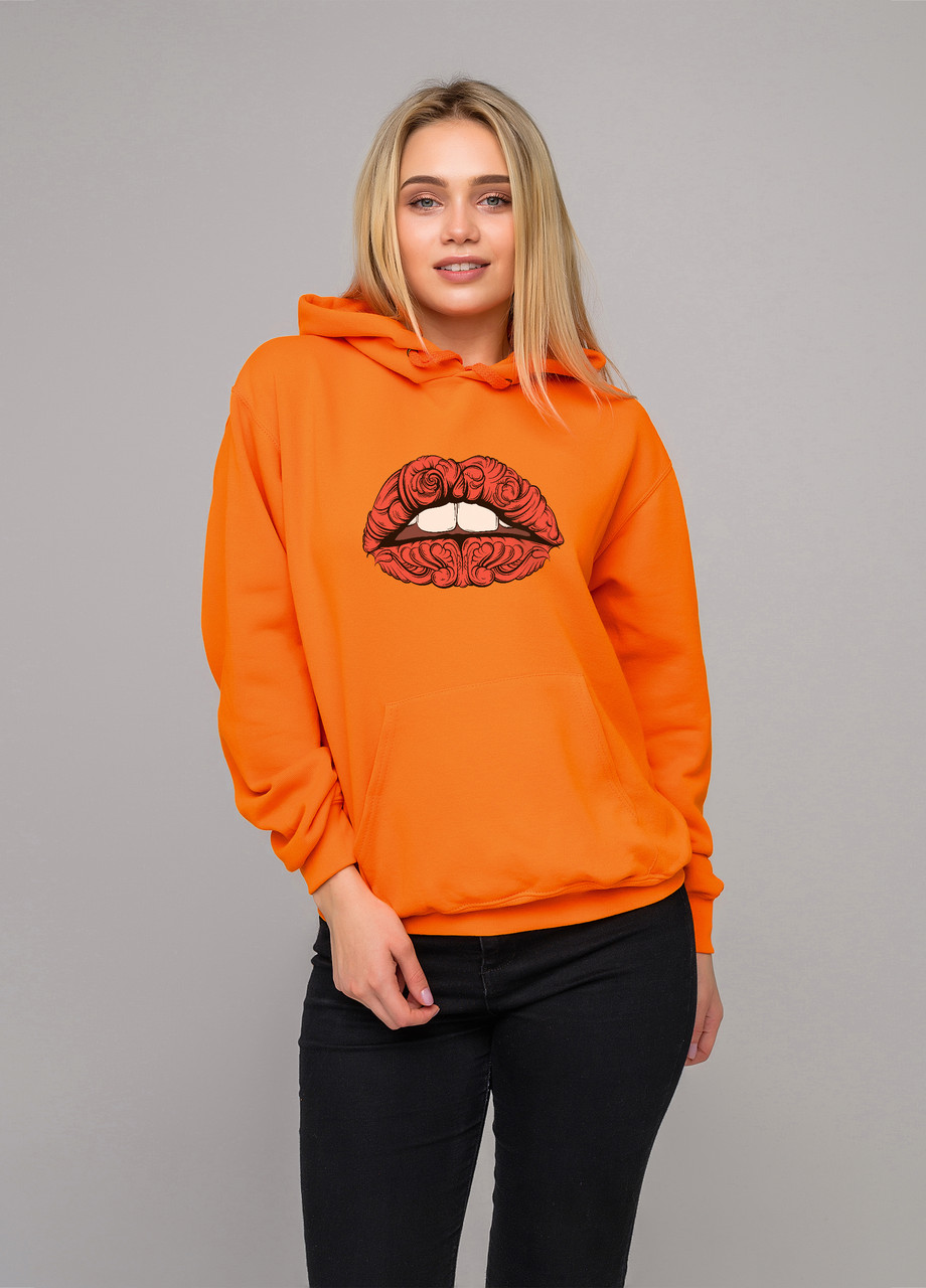 

Толстовка оранжевая LOYS Lips, Толстовка оранжевая LOYS Lips S