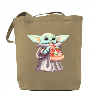 

Сумка Baby Yoda eats pizza Капучино
