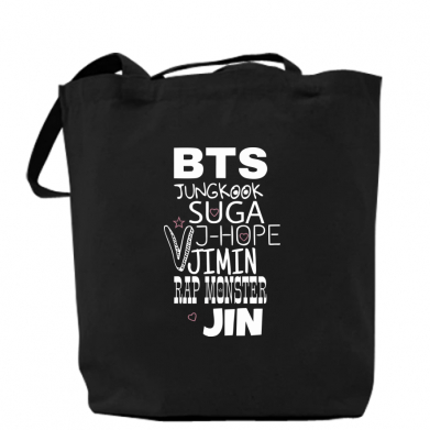 

Сумка BTS names of participants Черный