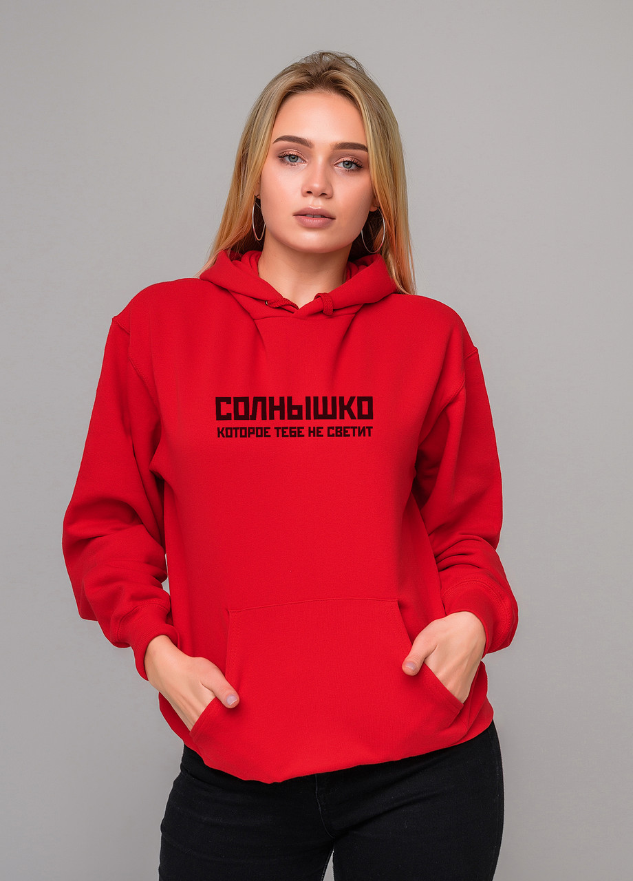 

Толстовка красная LOYS Солнышко, Толстовка красная LOYS Солнышко S
