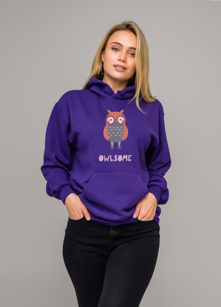 

Толстовка фиолетовая LOYS Owlsome, Толстовка фиолетовая LOYS Owlsome S