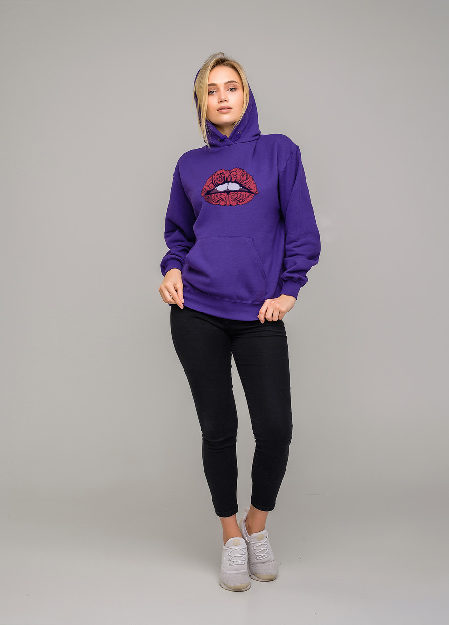

Толстовка фиолетовая LOYS Lips, Толстовка фиолетовая LOYS Lips S
