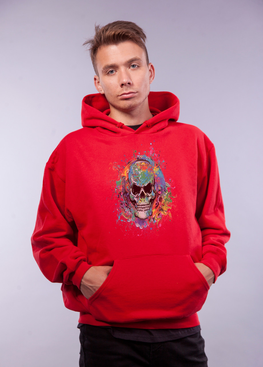 

Толстовка красная LOYS rainbow skull, Толстовка красная LOYS rainbow skull S