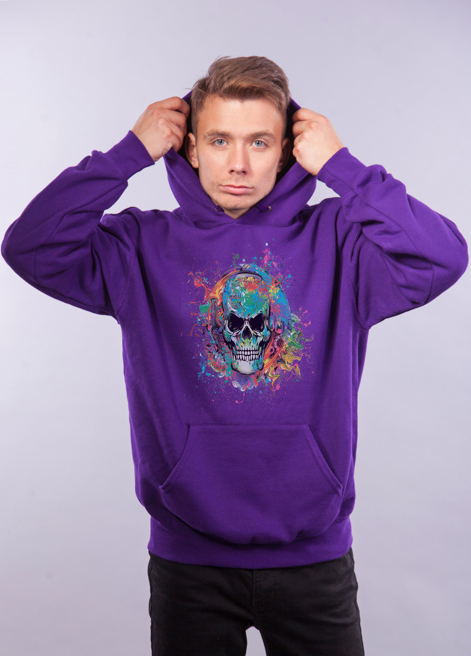 

Толстовка фиолетовая LOYS rainbow skull, Толстовка фиолетовая LOYS rainbow skull S