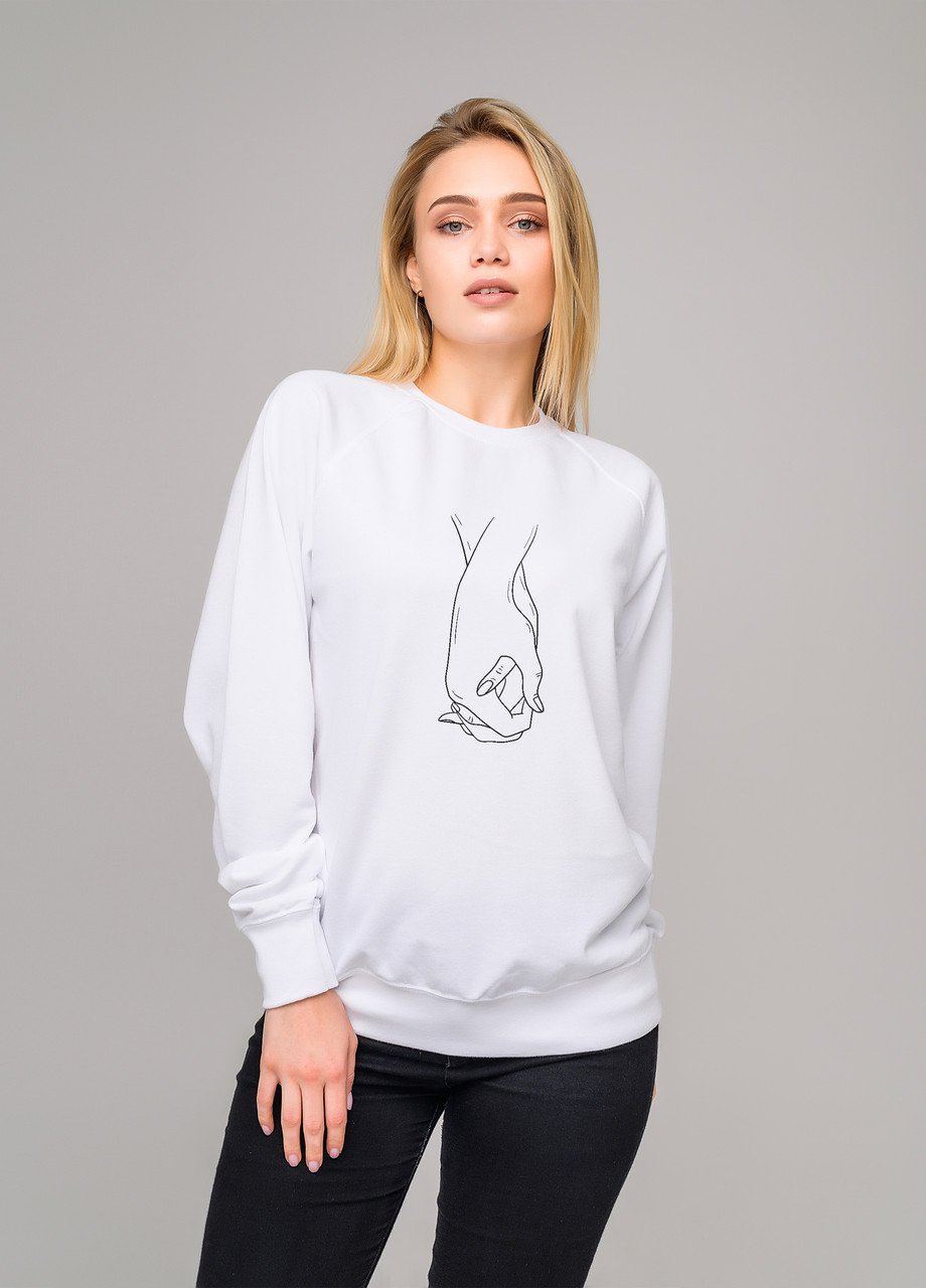 

Свитшот белый LOYS two hands, Свитшот белый LOYS two hands S